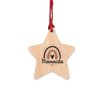 Mamacita Wooden Ornament | Rustic Rainbow Mom Gift