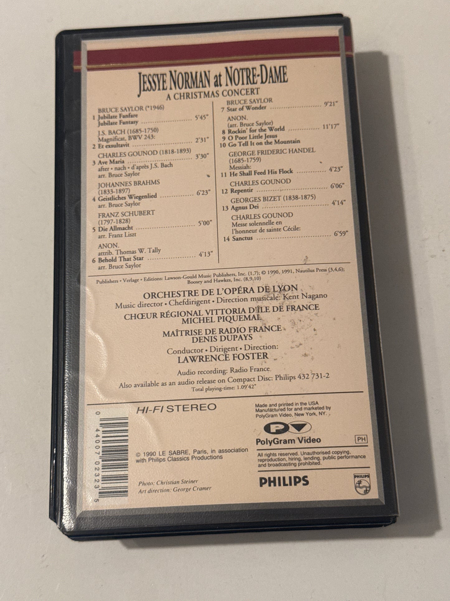 Jessye Norman Christmas Concert at Notre‑Dame VHS
