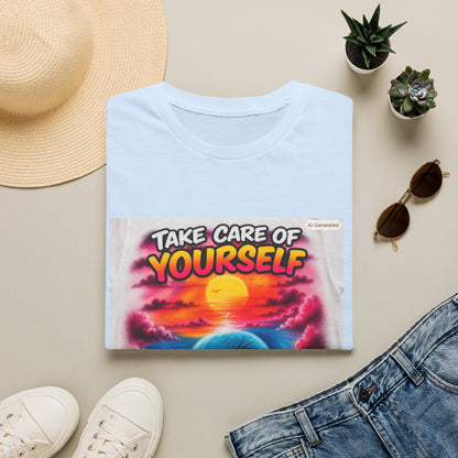 Take Care of Yourself T-Shirt — Self-Care Sunset Graphic Tee