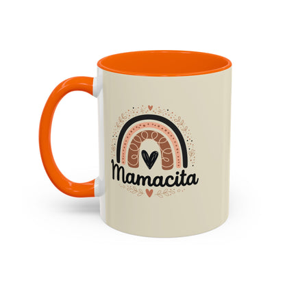 Mamacita Coffee Mug | Pink Rainbow Heart Accent Mug
