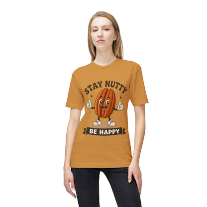 Stay Nutty Be Happy T-Shirt — Funny Pecan Cartoon Tee