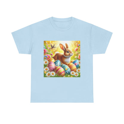 Easter Bunny Unisex Heavy Cotton Tee - Colorful Spring Design