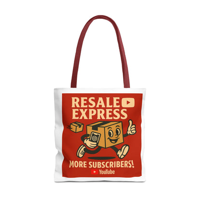 Resale Express Tote - More subscribers Red Cartoon Design