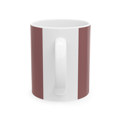 Stay Steady Mountain Ceramic Mug — Minimalist Beige Coffee Cup | 11oz & 15oz