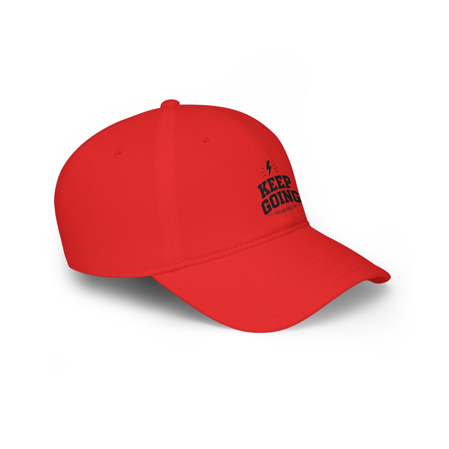 Keep Going Low Profile Baseball Cap — Motivational Embroidered Hat