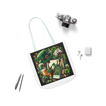 Fun Designs Canvas Tote Bag with Colorful Straps - Perfect for All Occasions!