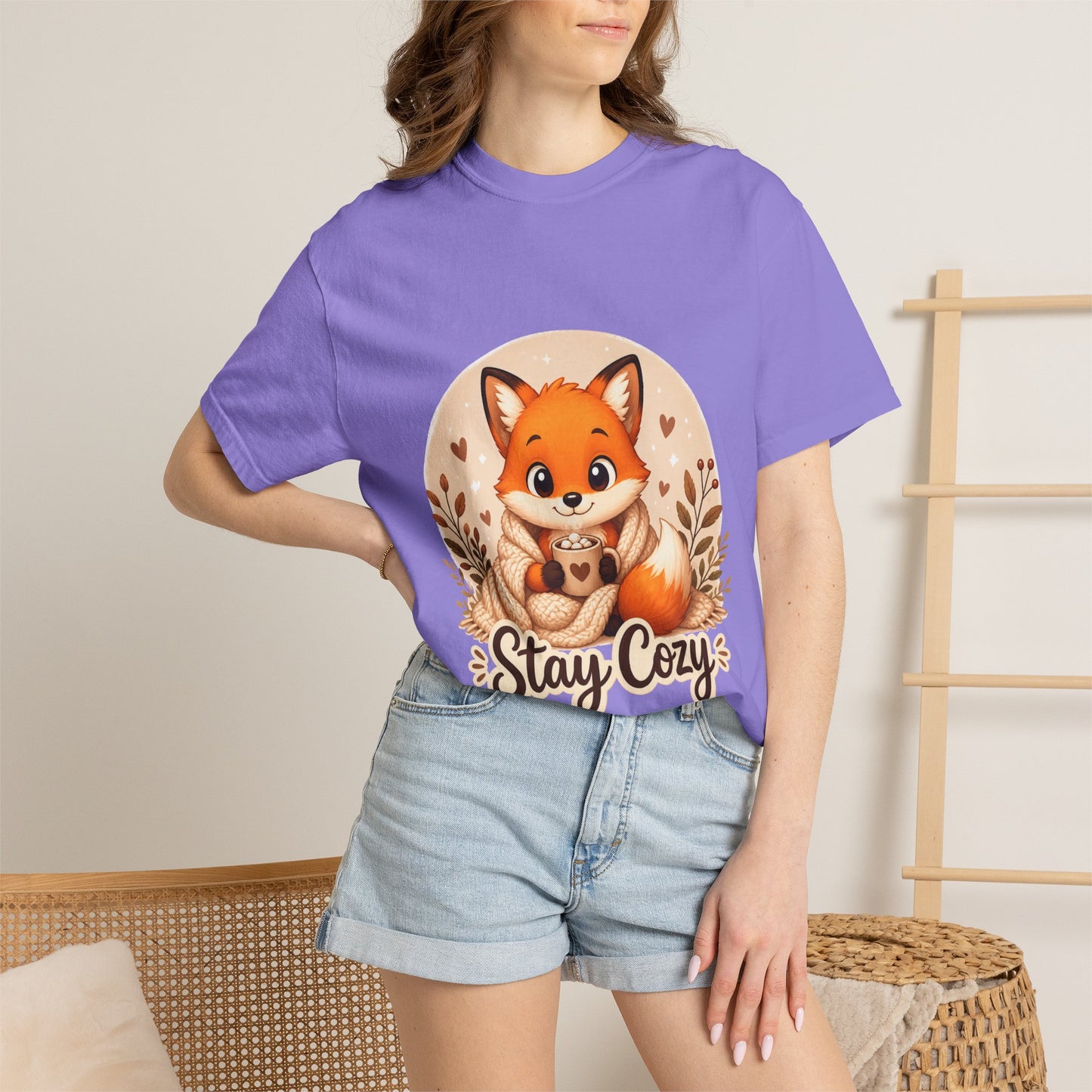 Stay Cozy Fox T-Shirt | Cute Autumn Woodland Graphic Tee