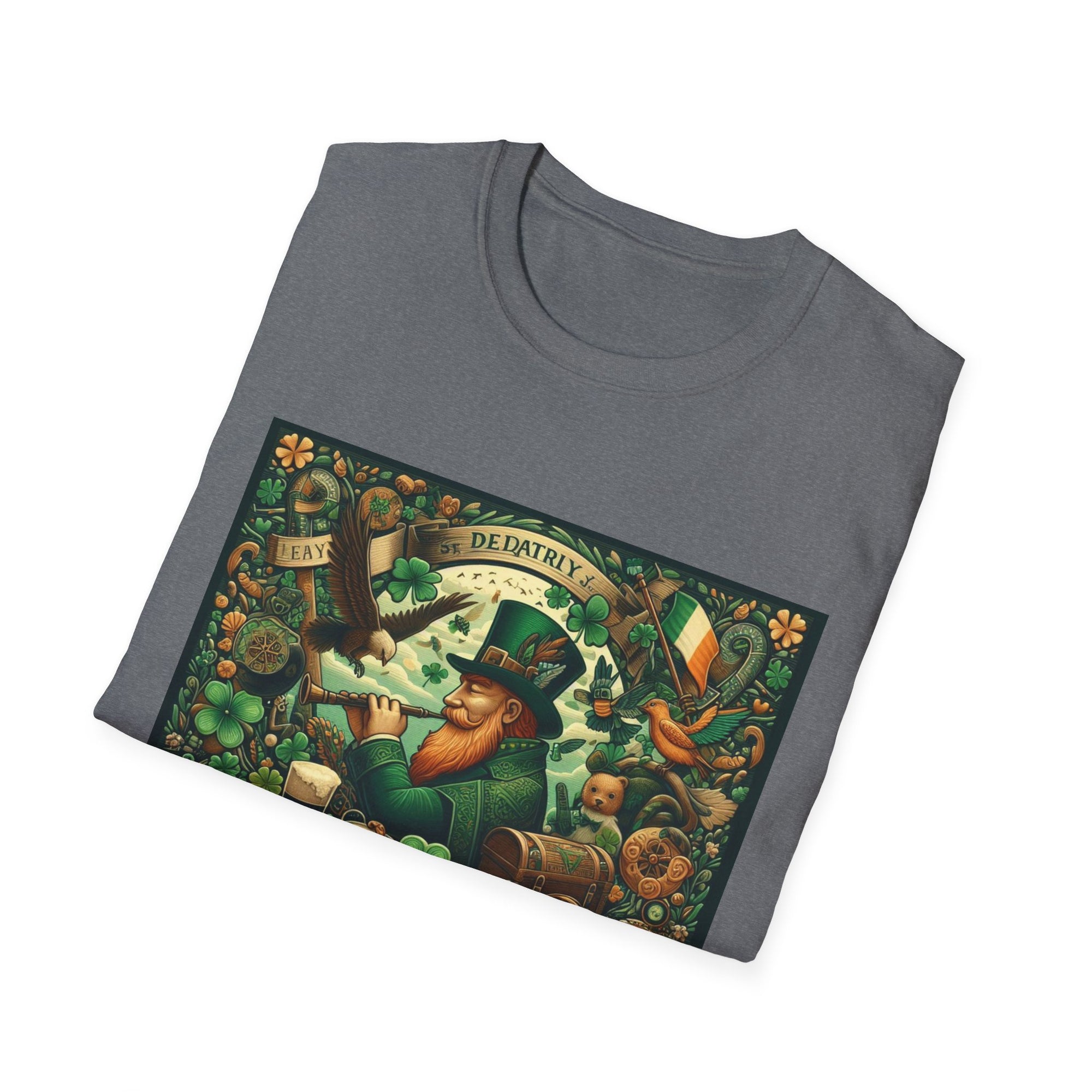 St. Patrick's Day Unisex Softstyle T-Shirt – Leprechaun Beer Fest Design