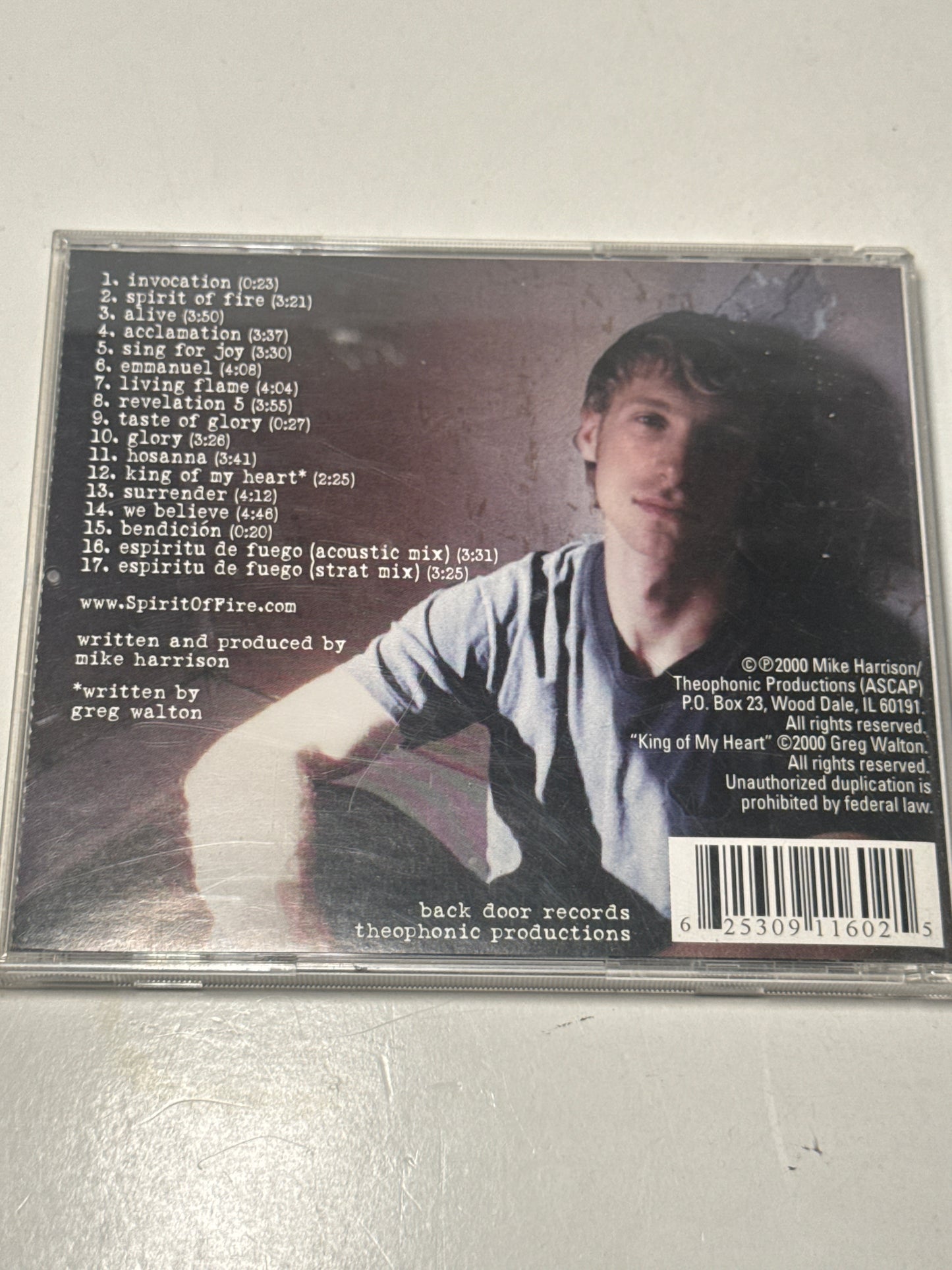 Greg Walton – Spirit of Fire Christian Music CD Album