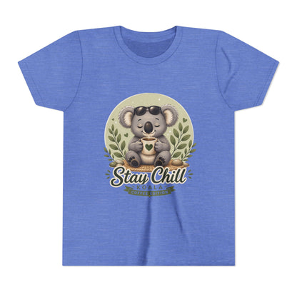 Stay Chill Koala Youth T-Shirt | Cute Kids Graphic Tee | Funny Animal Shirt for Boys Girls | Soft Children's Tee S–XL