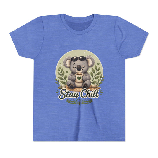 Stay Chill Koala Youth T-Shirt | Cute Kids Graphic Tee | Funny Animal Shirt for Boys Girls | Soft Children's Tee S–XL