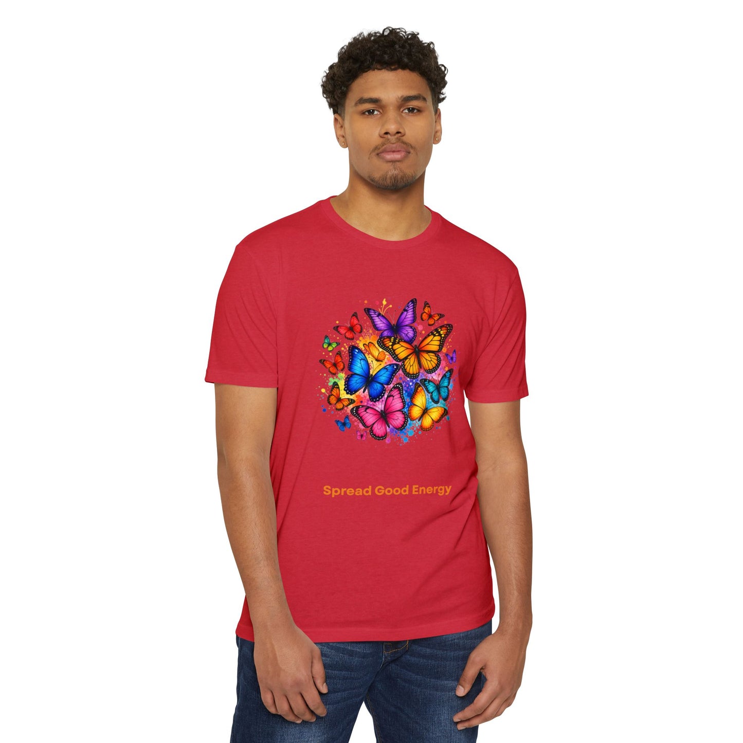 Butterfly Shirt - Spread Good Vibes - Colorful Nature Design - Positive Vibes