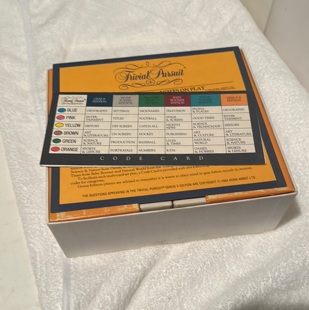 Trivial pursuit genus II edition