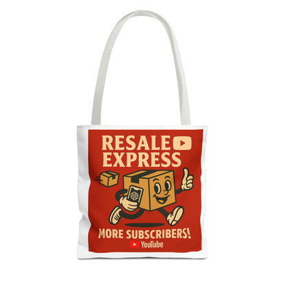 Resale Express Tote - More subscribers Red Cartoon Design