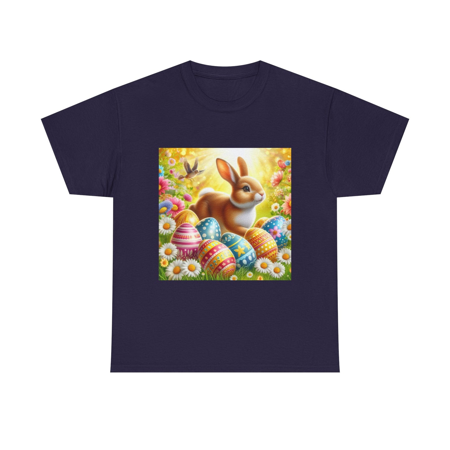 Easter Bunny Cotton Tee - Unisex Heavy Cotton Tee for Spring Celebrations