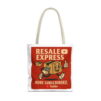 Resale Express Tote - More subscribers Red Cartoon Design