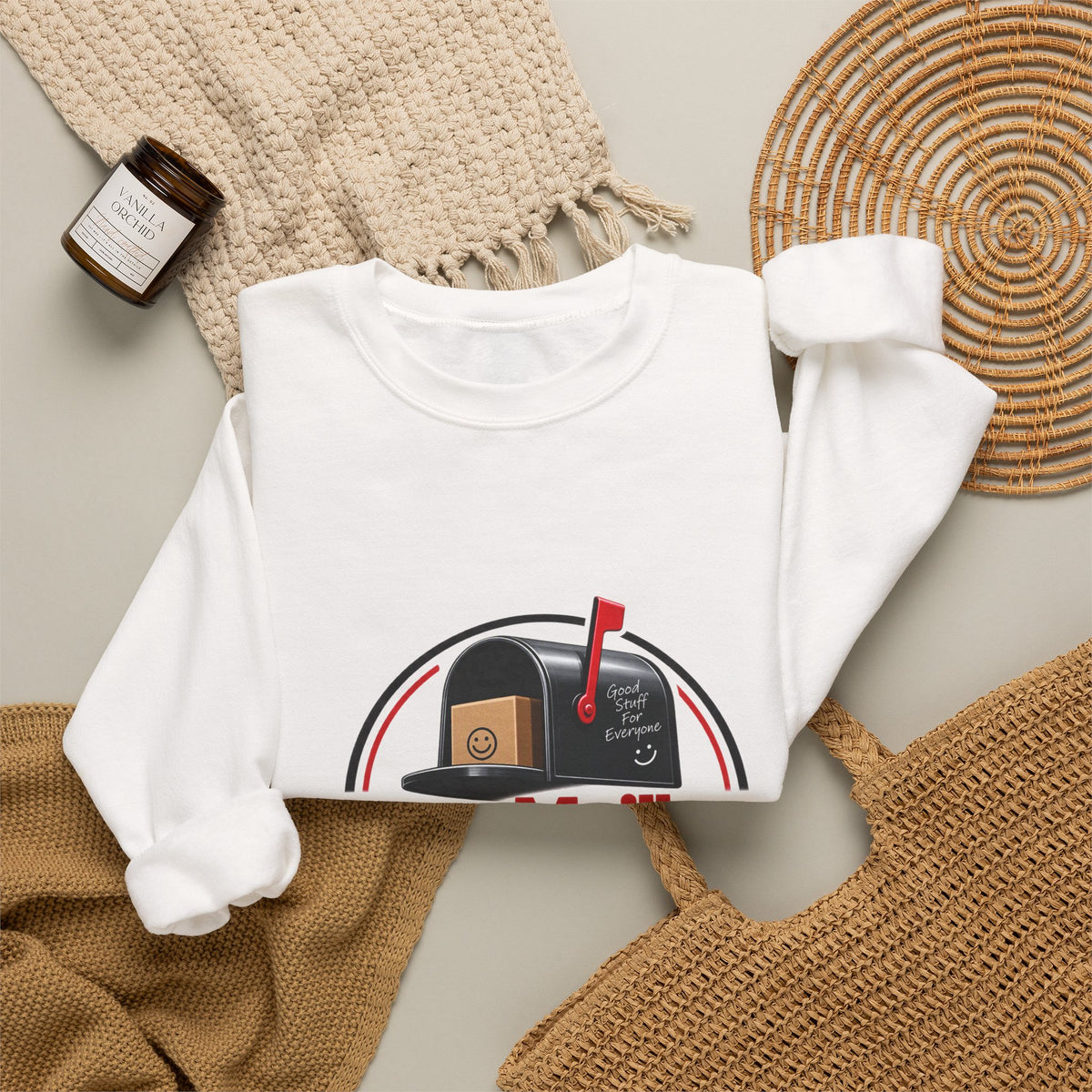 Search. Shop. Save. Mailbox Graphic Crewneck Sweatshirt