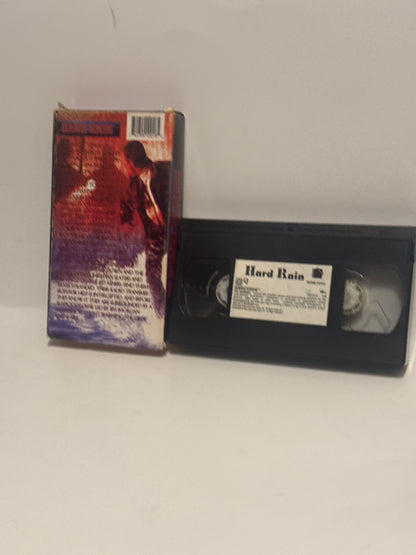 Hard Rain VHS - Christian Slater & Morgan Freeman Action Thriller 1998