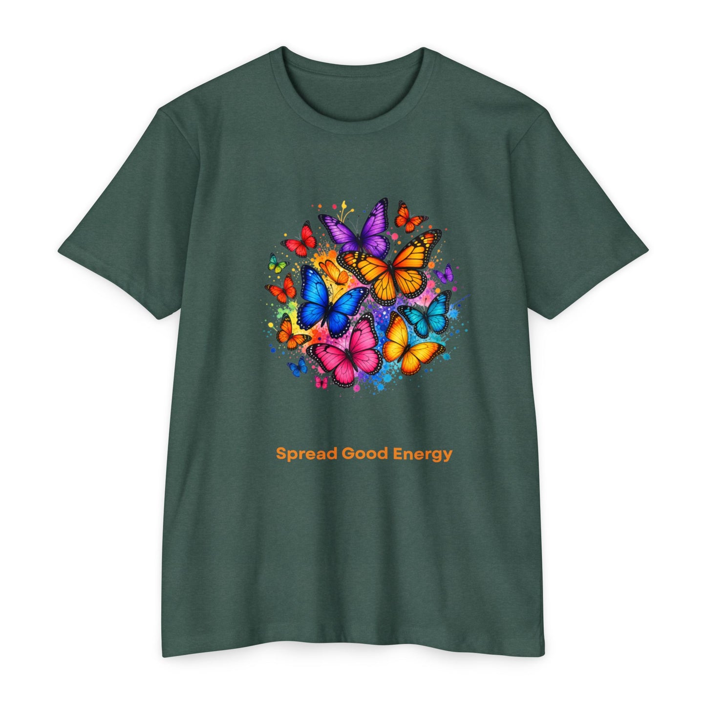 Butterfly Shirt - Spread Good Vibes - Colorful Nature Design - Positive Vibes
