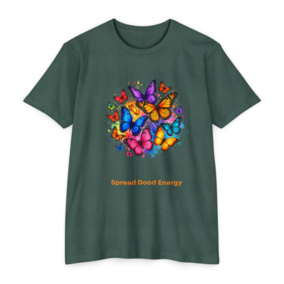 Butterfly Shirt - Spread Good Vibes - Colorful Nature Design - Positive Vibes