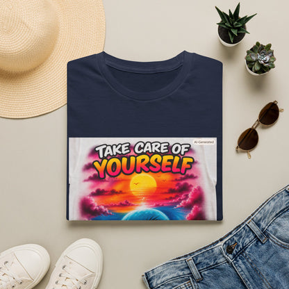 Take Care of Yourself T-Shirt — Self-Care Sunset Graphic Tee