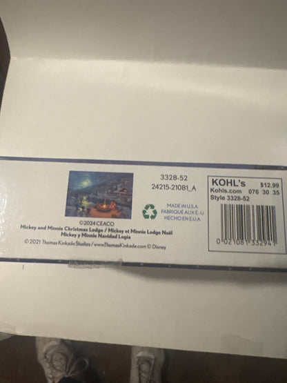 Disney Kinkade Puzzle 1000pc – Snowy Village Holiday Scene