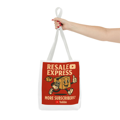 Resale Express Tote - More subscribers Red Cartoon Design
