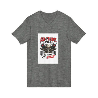 Ad‑itude Era Wrestling Tee – No Rules Just Chaos V‑Neck