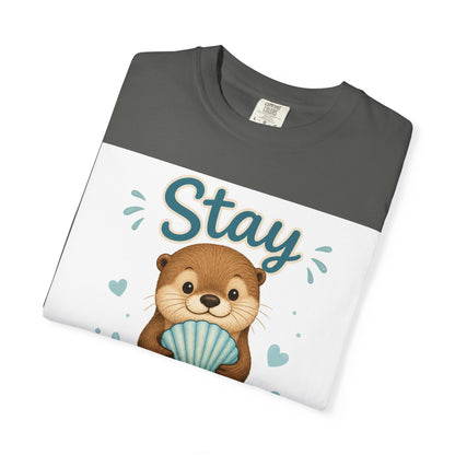 Stay Pawsitive Otter T-Shirt – Cute Animal Graphic Tee