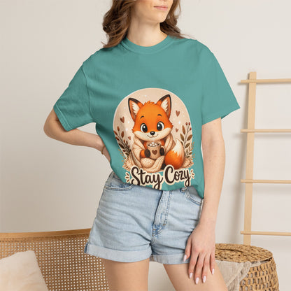 Stay Cozy Fox T-Shirt | Cute Autumn Woodland Graphic Tee