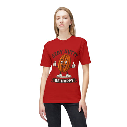Stay Nutty Be Happy T-Shirt — Funny Pecan Cartoon Tee