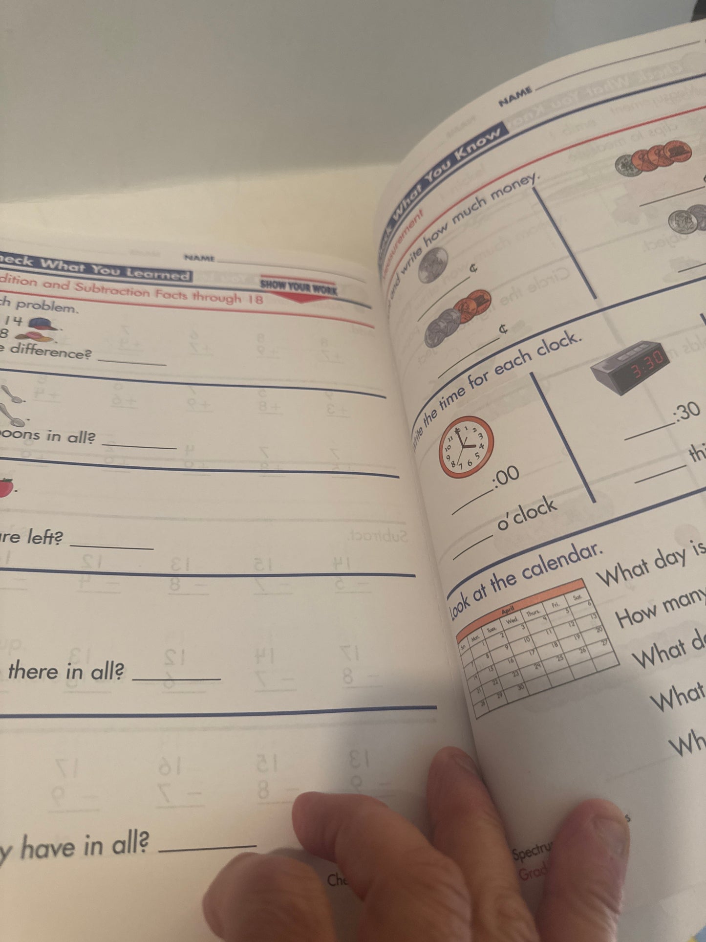 Spectrum Math Workbook Grade 1 – Updated & Revised