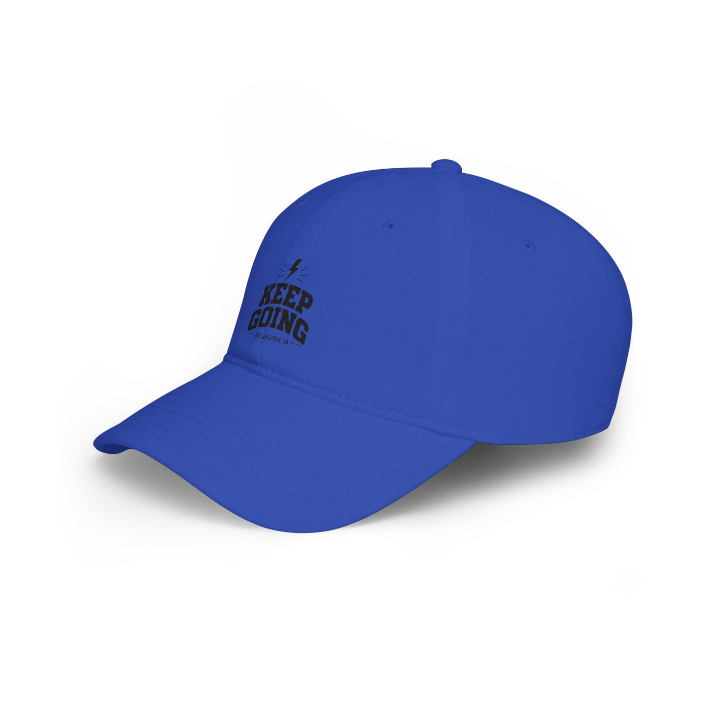 Keep Going Low Profile Baseball Cap — Motivational Embroidered Hat