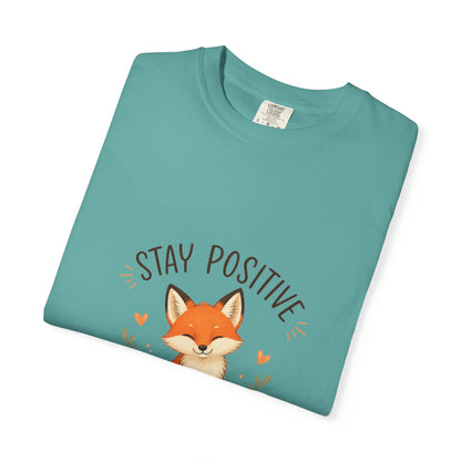 Fox Graphic T-Shirt — "Good Things Take Time" Stay Positive Inspirational Tee