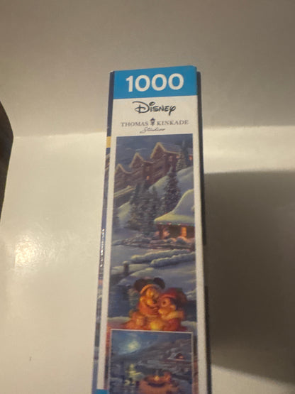 Disney Kinkade Puzzle 1000pc – Snowy Village Holiday Scene