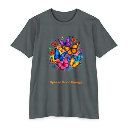 Butterfly Shirt - Spread Good Vibes - Colorful Nature Design - Positive Vibes