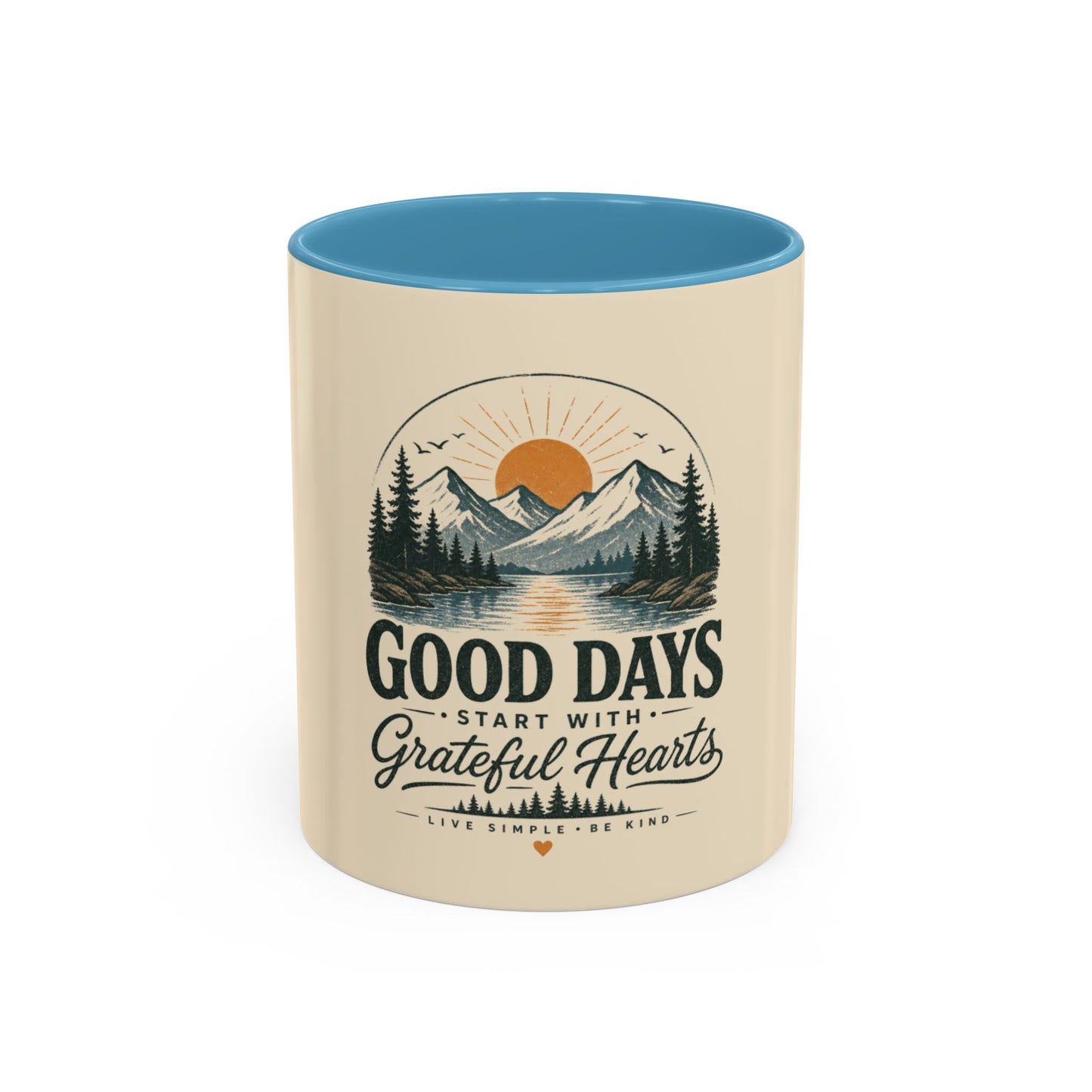 Mug - Good Days Start With Grateful Hearts Scenic Coffee Mug