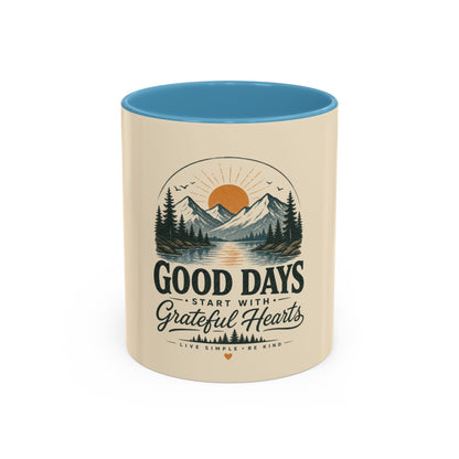 Mug - Good Days Start With Grateful Hearts Scenic Coffee Mug