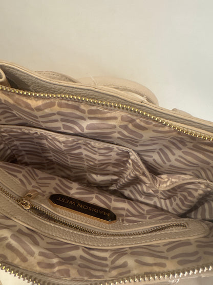 Madison West Vegan Leather Handbag with Gold Hardware
