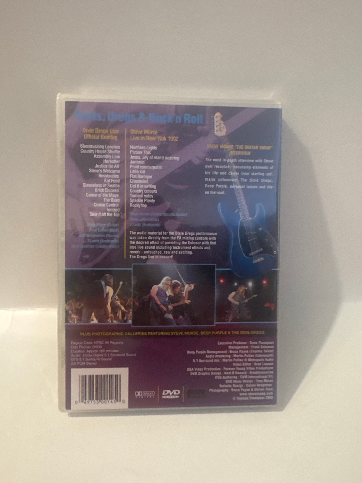  Instructional DVD showcasing Steve Morse’s unique guitar techniques, gear setup, and soloing style.