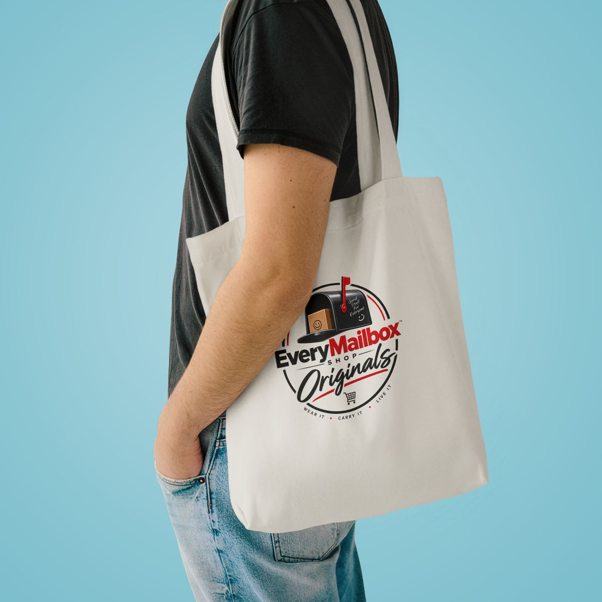 Cotton Tote Bag - Mailbox Graphic Reusable Shopping Bag