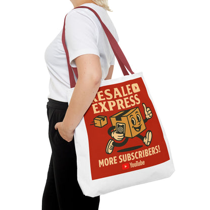 Resale Express Tote - More subscribers Red Cartoon Design