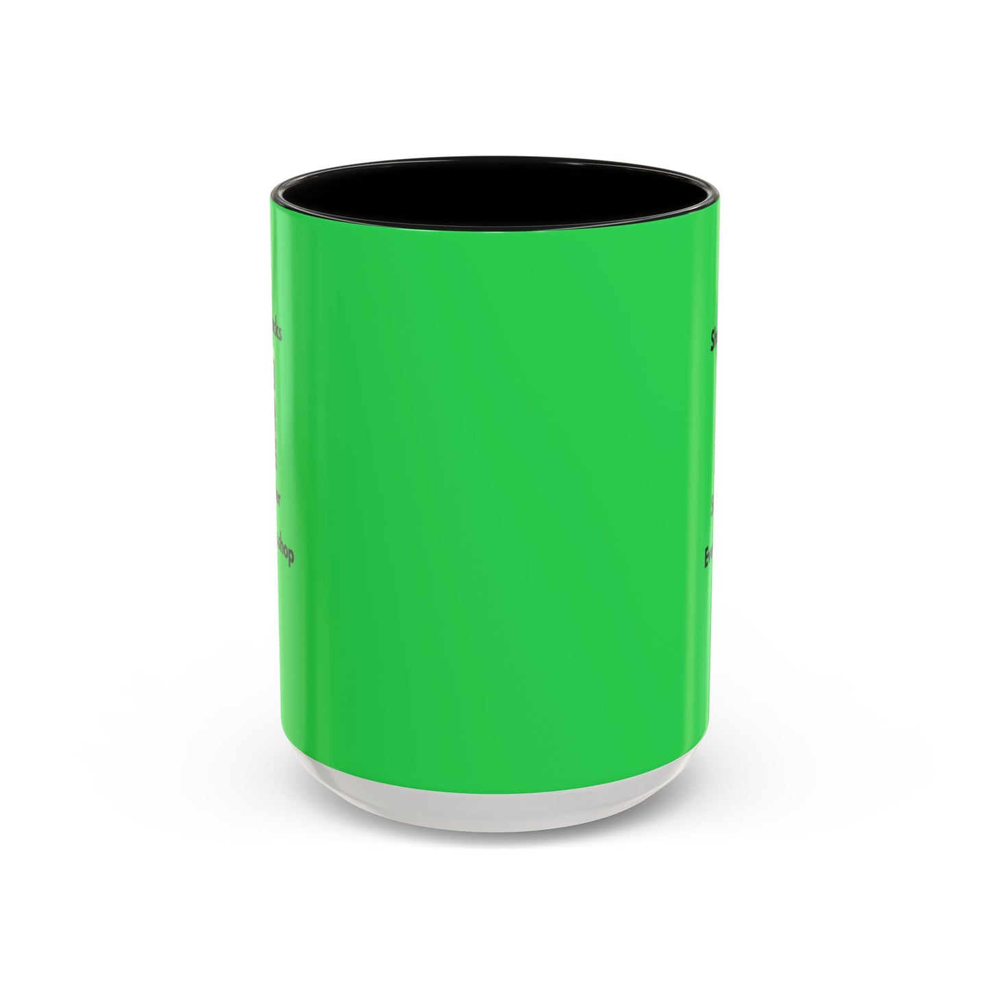 Accent Coffee Mug — 'Shop and Snacks' QR Code Promotional Coffee Mug (11/15 oz)