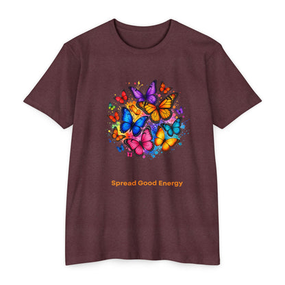 Butterfly Shirt - Spread Good Vibes - Colorful Nature Design - Positive Vibes