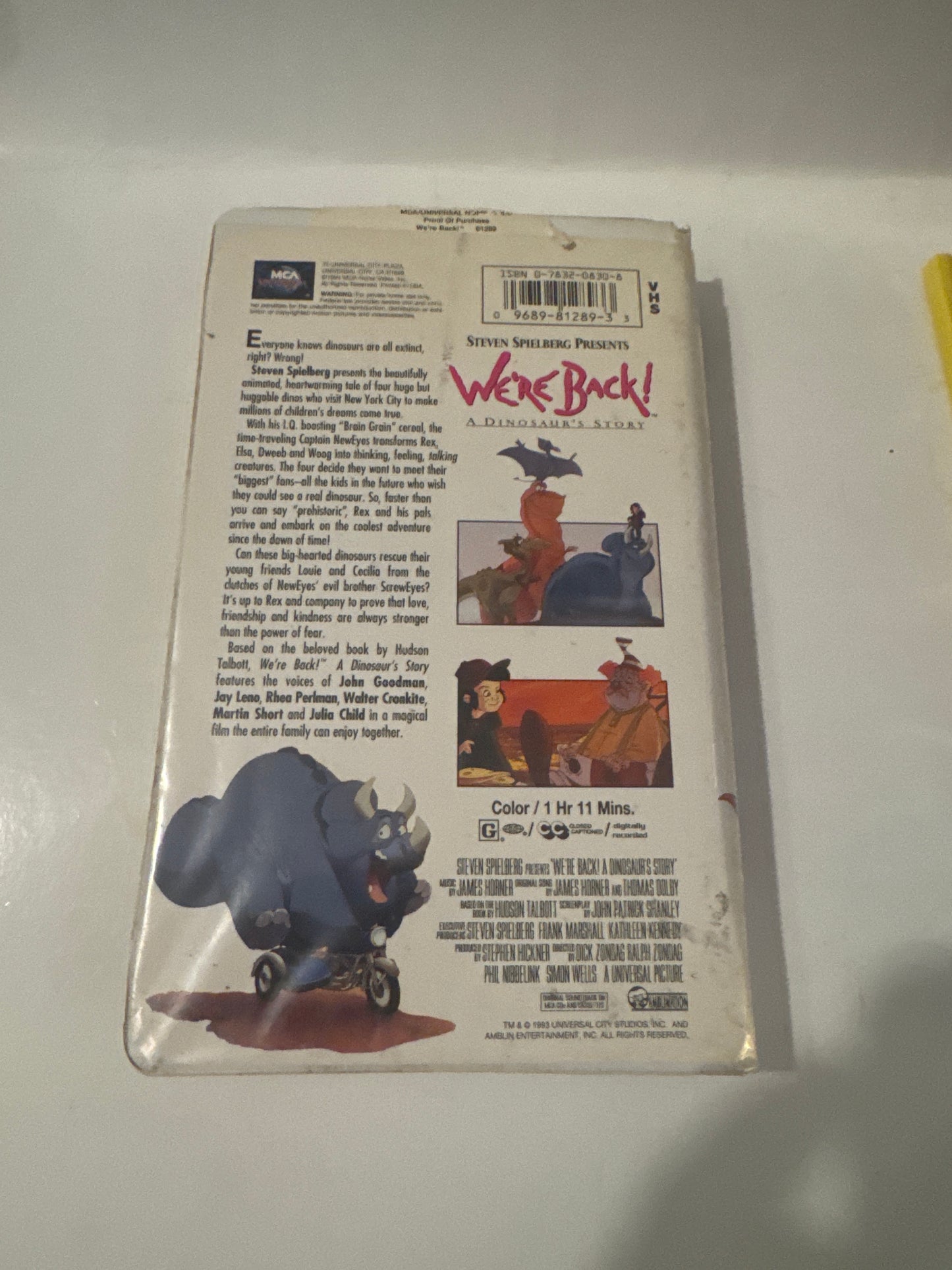 We’re Back VHS Vintage Dinosaur Movie Classic Family Film