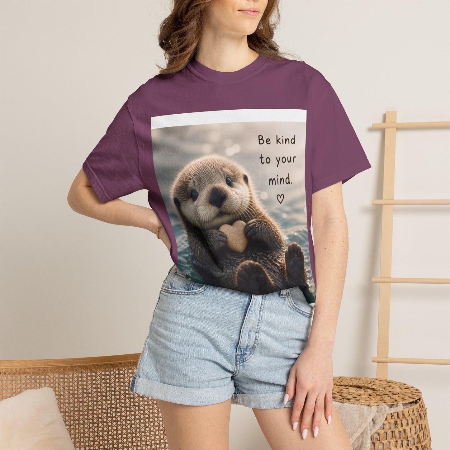 Otter 'Be Kind to Your Mind' Comfort T-Shirt – Mental Health Graphic Tee