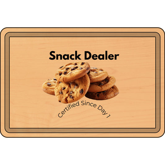 Snack Dealer Engraved Cutting Board – Cookie Gift