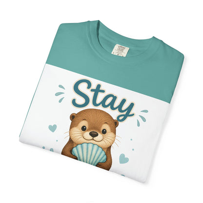 Stay Pawsitive Otter T-Shirt – Cute Animal Graphic Tee