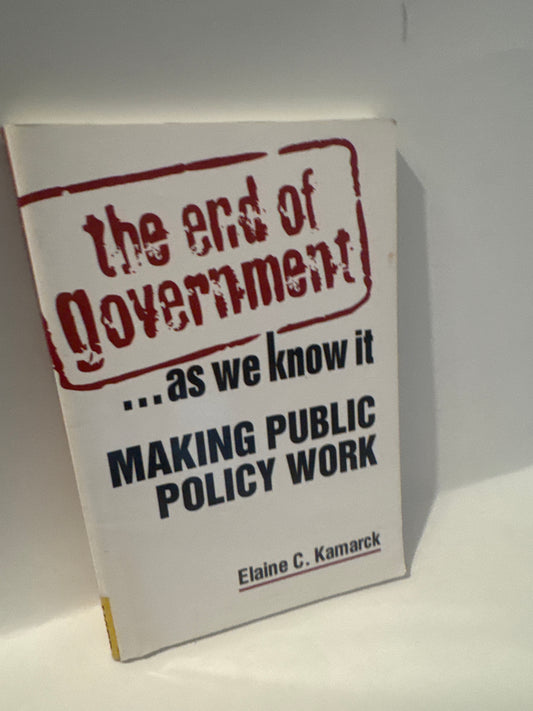 Public Policy Reform Book paperback by elaine Kamarck