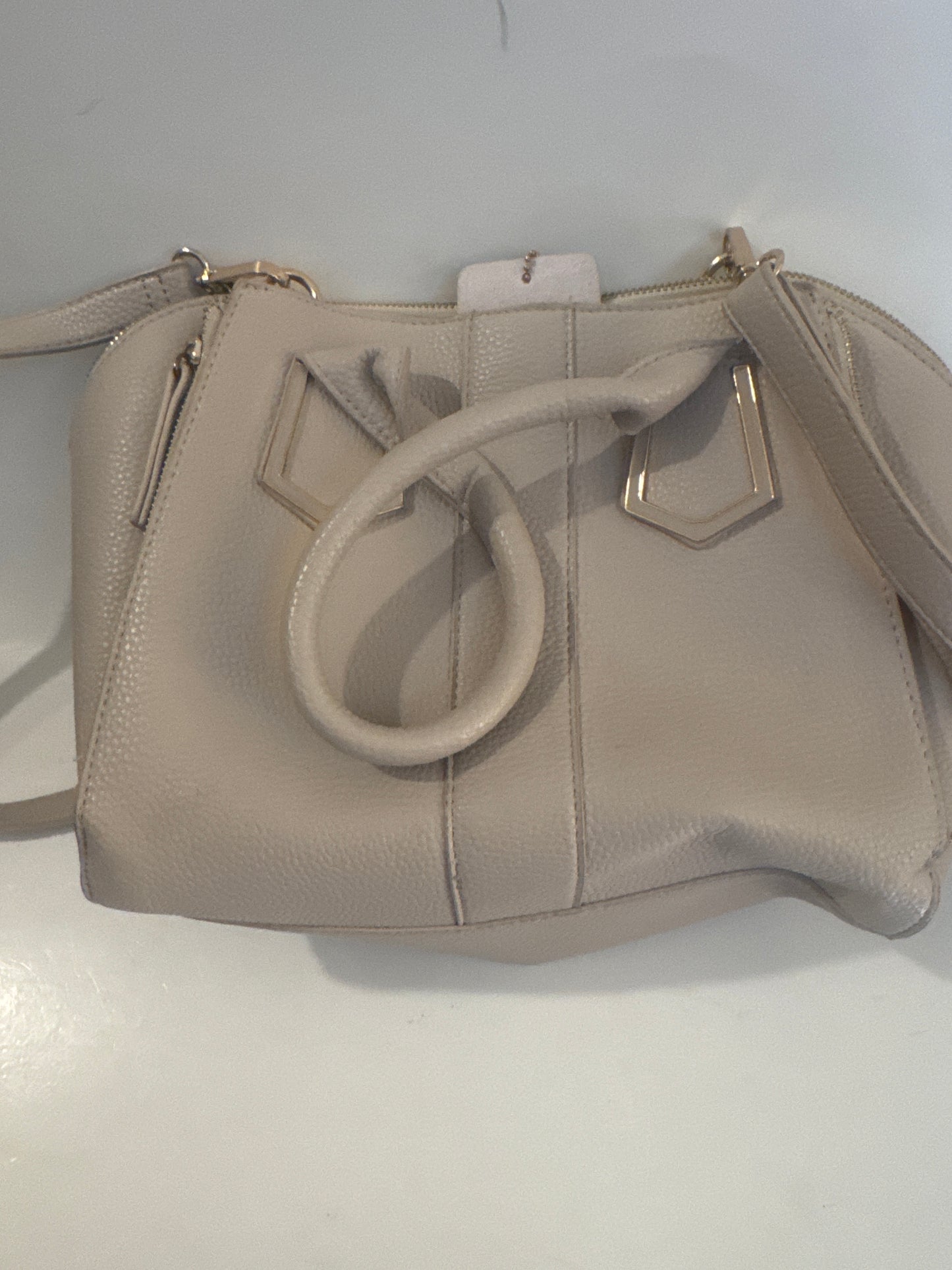 Madison West Vegan Leather Handbag with Gold Hardware
